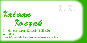 kalman koczak business card